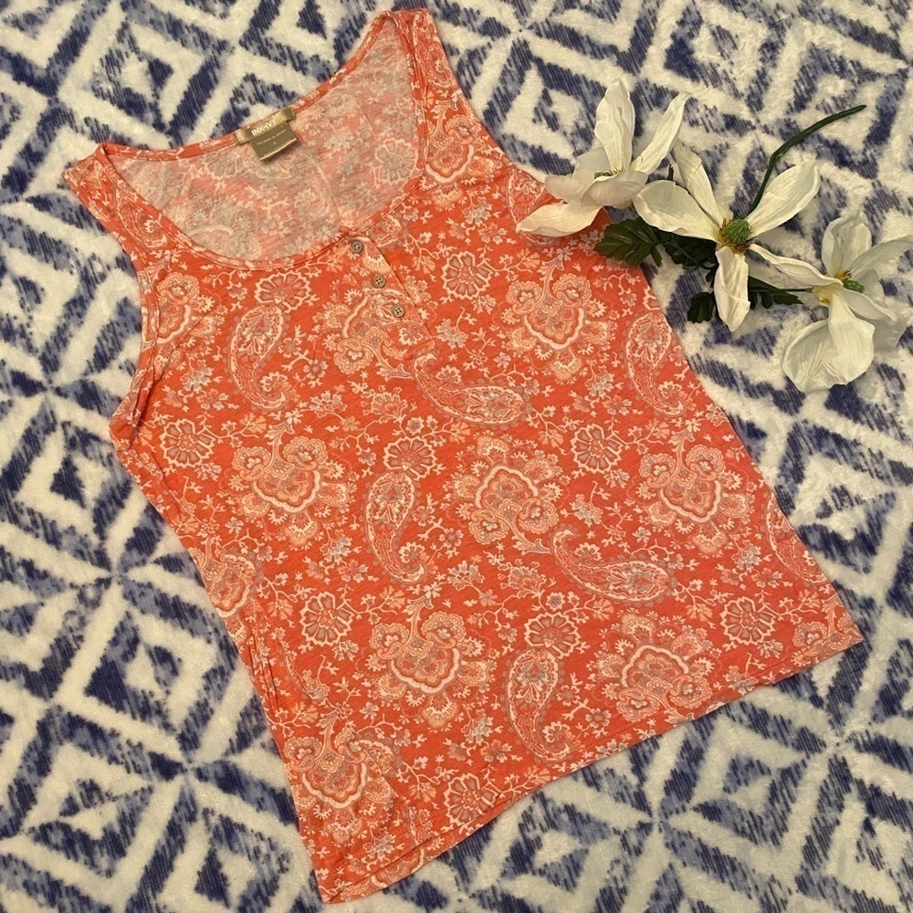 Ink + Ivy Pink paisley floral Print Tank